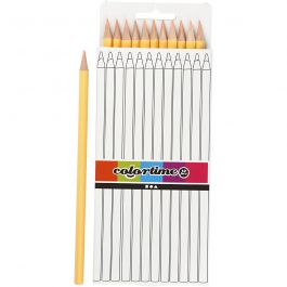 Colortime colouring pencils, L: 17 cm, lead 3 mm, 12 pc/ 1 pack [HOB-38574]