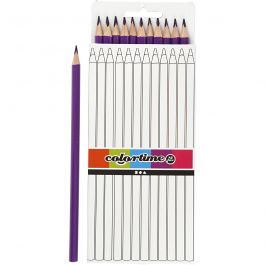 Colortime colouring pencils, purple, L: 17 cm, lead 3 mm, 12 pc/ 1 pack [HOB-38575]