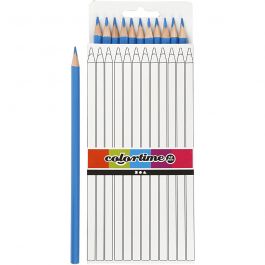 Colortime colouring pencils, light blue, L: 17 cm, lead 3 mm, 12 pc/ 1 pack [HOB-38576]