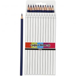 Colortime colouring pencils, dark blue, L: 17 cm, lead 3 mm, 12 pc/ 1 pack [HOB-38577]