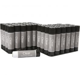 Clear Glue Stick, round, 48 pc/ 1 pack, 10 g [HOB-39040]