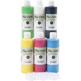 Plus Color Craft Paint, primary colours, 6x250 ml/ 1 pack [HOB-39533]
