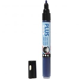 Plus Color Marker, navy blue, L: 14,5 cm, line 1-2 mm, 1 pc, 5,5 ml [HOB-39858]