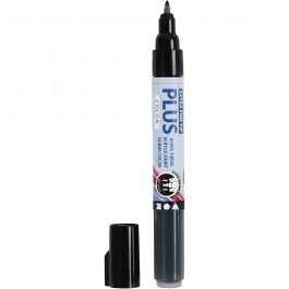 Plus Color Marker, L: 14,5 cm, line 0,7 mm, black, 5,5 ml, 1 pc [HOB-39942]