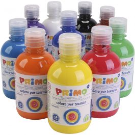 Textile Paint, assorted colours, 10x300 ml/ 1 pack [HOB-700394]