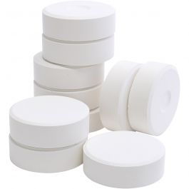 Watercolour, white, H: 19 mm, D 57 mm, 10 pc/ 1 pack [HOB-627201]