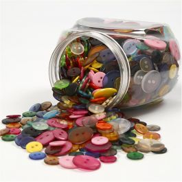 Button Mix, D: 12+18+20 mm, 800 pc/ 1 pack [HOB-40381]