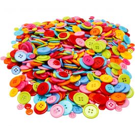 Button Mix, D: 10+15+20+22 mm, 500 g/ 1 pack [HOB-40414]