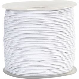 Elastic Beading Cord, white, thickness 1 mm, 250 m/ 1 roll [HOB-41034]