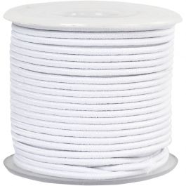 Elastic Beading Cord, white, thickness 2 mm, 25 m/ 1 roll [HOB-410360]