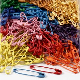 Safety Pins, L: 34 mm, thickness 0,8-1,00 mm, 10x100 pc/ 1 pack [HOB-41100]