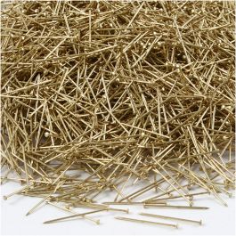 Straight Pins, gold, L: 18 mm, thickness 0,6 mm, 500 g/ 1 pack [HOB-41111]