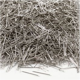 Straight Pins, silver, L: 18 mm, thickness 0,6 mm, 500 g/ 1 pack [HOB-41112]