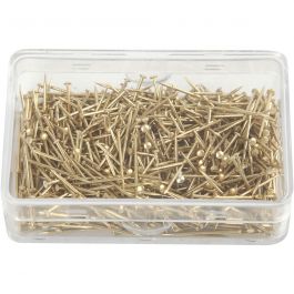Straight Pins, gold, L: 16 mm, thickness 0,65 mm, 25 g/ 1 pack [HOB-41122]