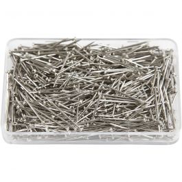 Straight Pins, silver, L: 16 mm, thickness 0,65 mm, 25 g/ 1 pack [HOB-41123]