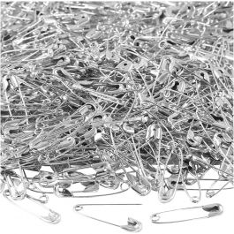 Safety Pins, silver, L: 22 mm, thickness 0,6 mm, 500 pc/ 1 pack [HOB-41131]