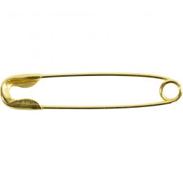 Safety Pins, gold, L: 22 mm, thickness 0,6 mm, 500 pc/ 1 pack [HOB-41133]