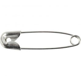 Safety Pins, silver, L: 22 mm, thickness 0,6 mm, 100 pc/ 1 pack [HOB-41135]