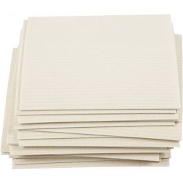 Sponge Cloth, off-white, size 17x19,5 cm, 20 pc/ 1 pack [HOB-41251]