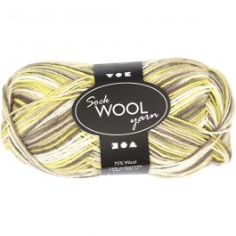 Sock Yarn, green mother-of-pearl (32240), L: 200 m, 50 g/ 1 ball [HOB-41319]