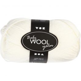 Baby Yarn, white, L: 172 m, 50 g/ 1 ball [HOB-41338]