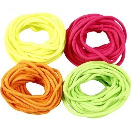 Polyester Cord, neon colours, thickness 4 mm, 4x5 m/ 1 pack [HOB-415560]