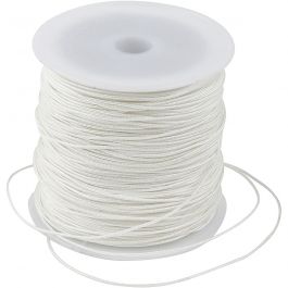Polyester Cord, white, thickness 1 mm, 50 m/ 1 roll [HOB-41571]