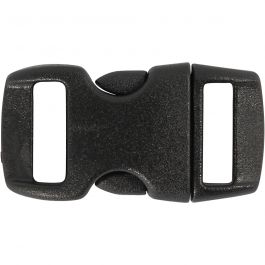 Click Clasp, black, L: 29 mm, W: 15 mm, hole size 3x11 mm, 4 pc/ 1 pack [HOB-41617]