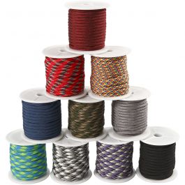Polyester Cord, W: 5 mm, 10x10 m/ 1 pack [HOB-41652]
