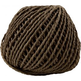 Paper Yarn, dark brown, thickness 2,5-3 mm, 40 m/ 1 ball, 150 g [HOB-41734]