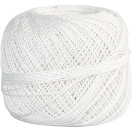 Mercerized Cotton Yarn, white, 20 g/ 1 ball [HOB-42126]