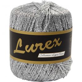 Lurex yarn, silver, L: 160 m, 25 g/ 1 ball [HOB-42145]