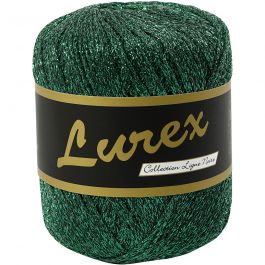 Lurex yarn, green, L: 160 m, 25 g/ 1 ball [HOB-421472]