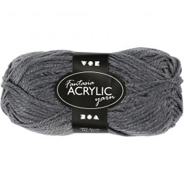 Fantasia Acrylic Yarn, grey, L: 80 m, 50 g/ 1 ball [HOB-421720]