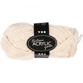 Fantasia Acrylic Yarn, beige, L: 80 m, 50 g/ 1 ball [HOB-421740]