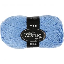 Fantasia Acrylic Yarn, blue, L: 80 m, 50 g/ 1 ball [HOB-421760]
