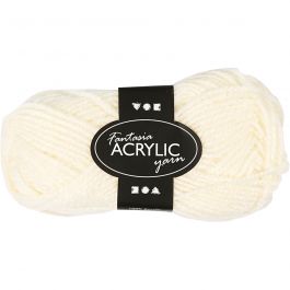 Fantasia Acrylic Yarn, off-white, L: 80 m, 50 g/ 1 ball [HOB-421801]