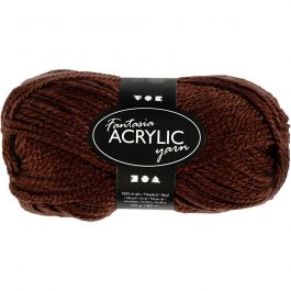 Fantasia Acrylic Yarn, brown, L: 80 m, 50 g/ 1 ball [HOB-421806]