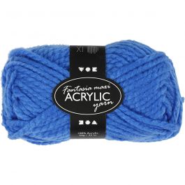 Fantasia Acrylic Yarn, blue, L: 35 m, size maxi , 50 g/ 1 ball [HOB-421863]