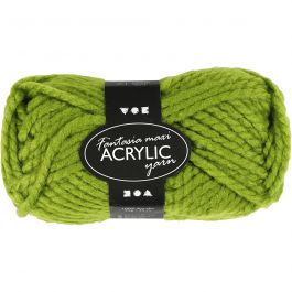 Fantasia Acrylic Yarn, green, L: 35 m, size maxi , 50 g/ 1 ball [HOB-421865]