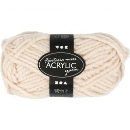 Fantasia Acrylic Yarn, beige, L: 35 m, size maxi , 50 g/ 1 ball [HOB-421869]