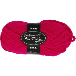 Fantasia Acrylic Yarn, fuchsia, L: 35 m, size maxi , 50 g/ 1 ball [HOB-421872]