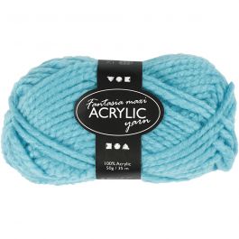 Fantasia Acrylic Yarn, turquoise, L: 35 m, size maxi , 50 g/ 1 ball [HOB-421874]