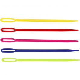 Yarn Needle, assorted colours, L: 7 cm, 5 pc/ 1 pack [HOB-422090]