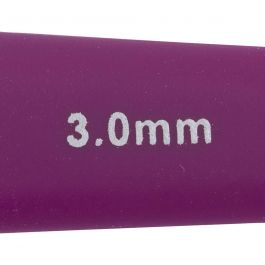 Crochet Hook, purple, no. 3, L: 13,3 cm, 1 pc [HOB-42382]