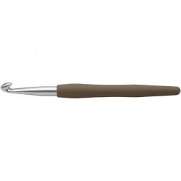 Crochet Hook, brown, no. 8, L: 14,5 cm, 1 pc [HOB-42387]