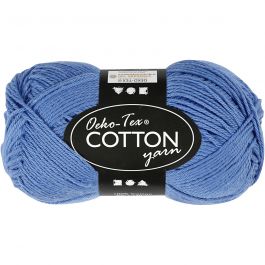 Cotton Yarn, blue, no. 8/4, L: 170 m, 50 g/ 1 ball [HOB-431110]