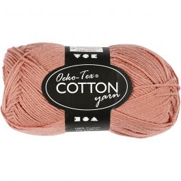 Cotton Yarn, antique pink, no. 8/4, L: 170 m, 50 g/ 1 ball [HOB-431150]
