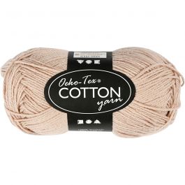 Cotton Yarn, beige, no. 8/4, L: 170 m, 50 g/ 1 ball [HOB-431160]