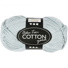 Cotton Yarn, dusty blue, no. 8/4, L: 170 m, 50 g/ 1 ball [HOB-431180]